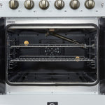 Forno Galiano 30" White French Door Freestanding Gas Range (4.32 Cu. Ft.) - FFSGS6444-30WHT