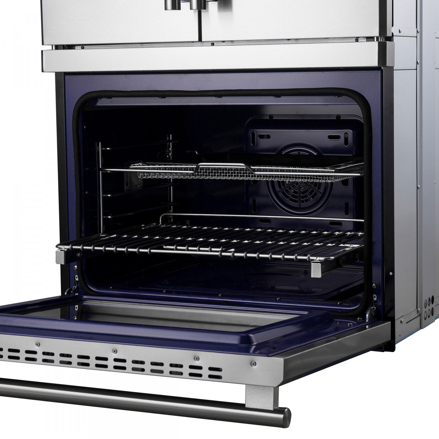 Forno Gallico Stainless Steel 30" French Door Double Wall Oven with Air Fry and Sous Vide (7.36 Cu. Ft.) - FBOEL1388-30