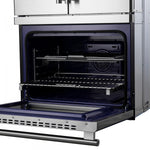 Forno Gallico Stainless Steel 30" French Door Double Wall Oven with Air Fry and Sous Vide (7.36 Cu. Ft.) - FBOEL1388-30