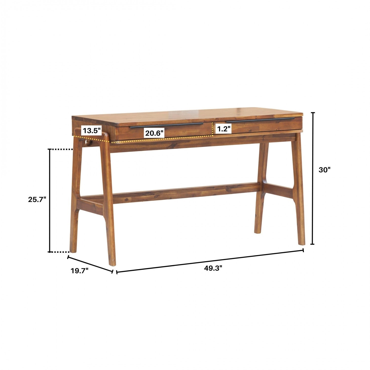 Thomaa Writing Desk - Brown