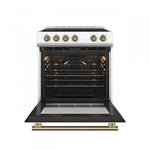Forno Leonardo White Slide-In Electric Range (5.0 Cu. Ft.) - FFSEL6022-30WHT