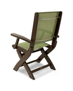 POLYWOOD® Coastal Folding Chair - Satin Mahogany/Mahogany/Kiwi