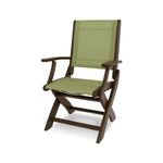 POLYWOOD® Coastal Folding Chair - Satin Mahogany/Mahogany/Kiwi
