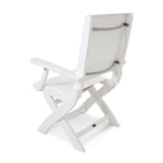 POLYWOOD® Coastal Folding Chair - White/White