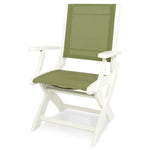 POLYWOOD® Coastal Folding Chair - White/ Kiwi