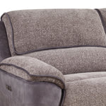 Vandelay Dual Power Reclining Sofa - Grey and Brown