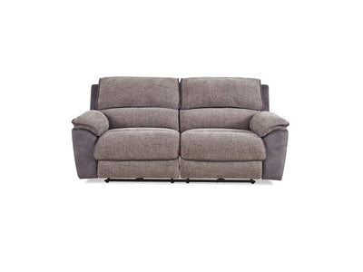 Vandelay Dual Power Reclining Sofa - Grey and Brown