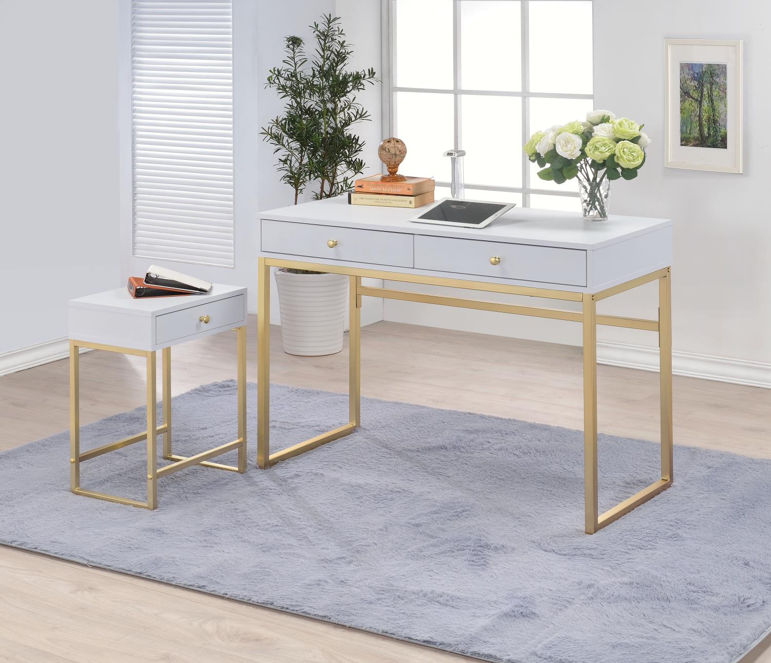 Wingham End Table - White