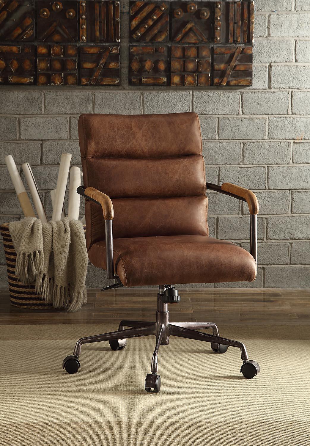 Buo Leather Executive Office Chair - Retro Brown