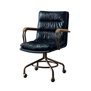 Buo Leather Executive Office Chair - Vintage Blue