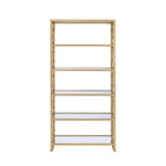 Avenal - III Bookshelf - Gold and Clear Glass