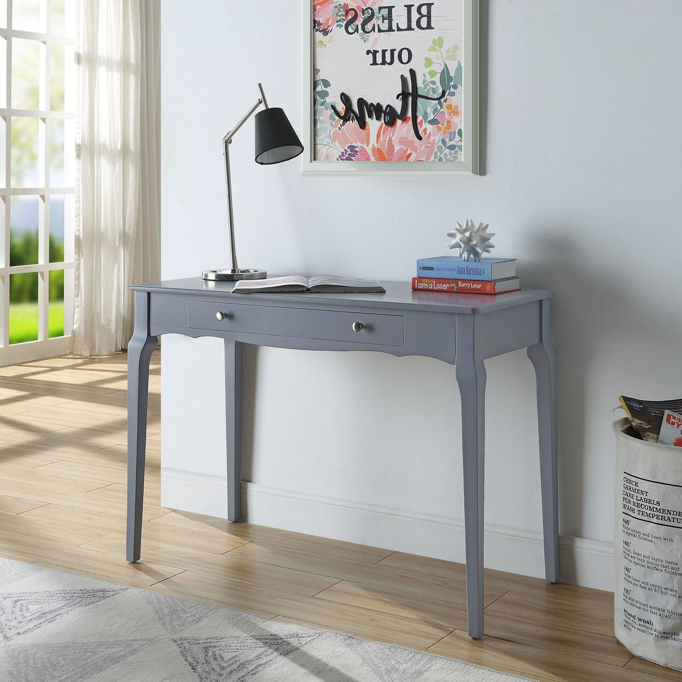 Olfus Office Desk/Console Table - Grey