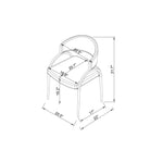 Sena Dining Chair - Light Brown/Black - Set of Two