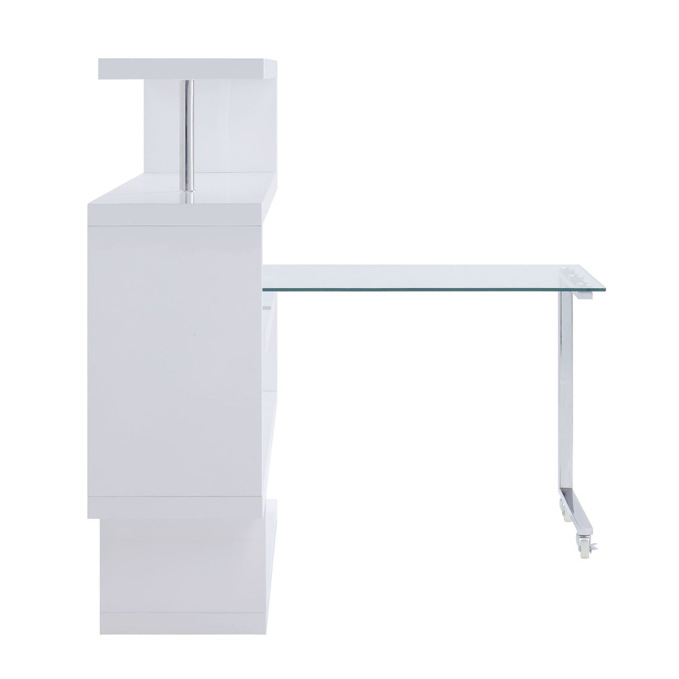 Cromford I Glass Swivel Office Desk