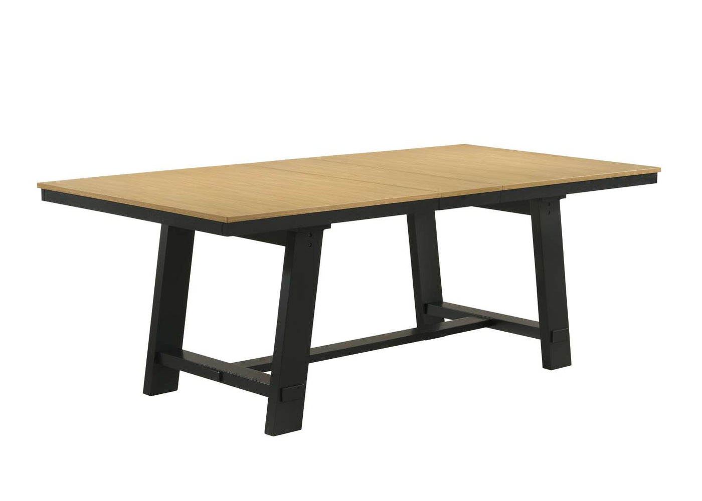 Madelyn Extendable Dining Table - Natural Pine, Black