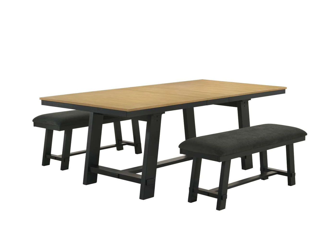 Madelyn 3-Piece Dining Set - Natural Pine, Black