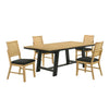 Madelyn 5-Piece Dining Set - Natural Pine, Black