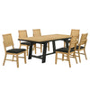 Madelyn 7-Piece Dining Set - Natural Pine, Black