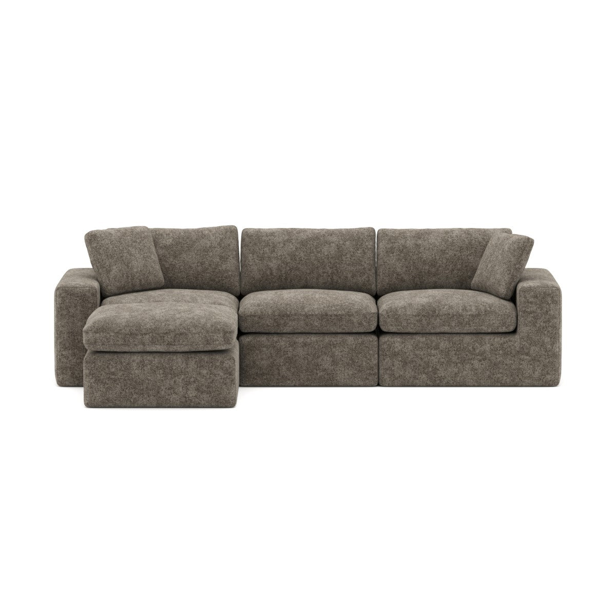 Jade All Foam Sectional - Brown