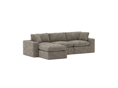 Jade All Foam Sectional - Brown