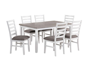 Breeze 7-Piece Dining Set - White, Grey