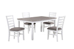 Breeze 5-Piece Dining Set - White, Grey