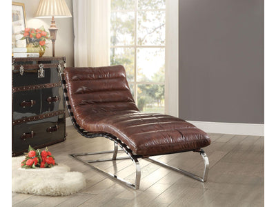 Qadian Chaise - Vintage Dark Brown