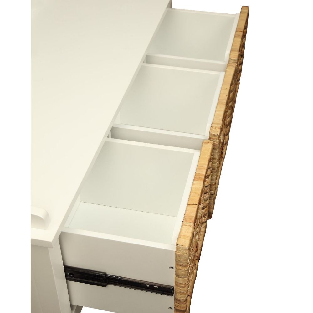 Free Flow Bench with Storage - White
