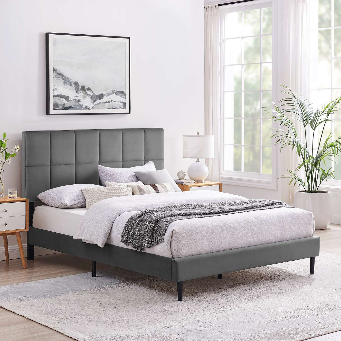 Sasha 3-Piece Queen Bed - Grey