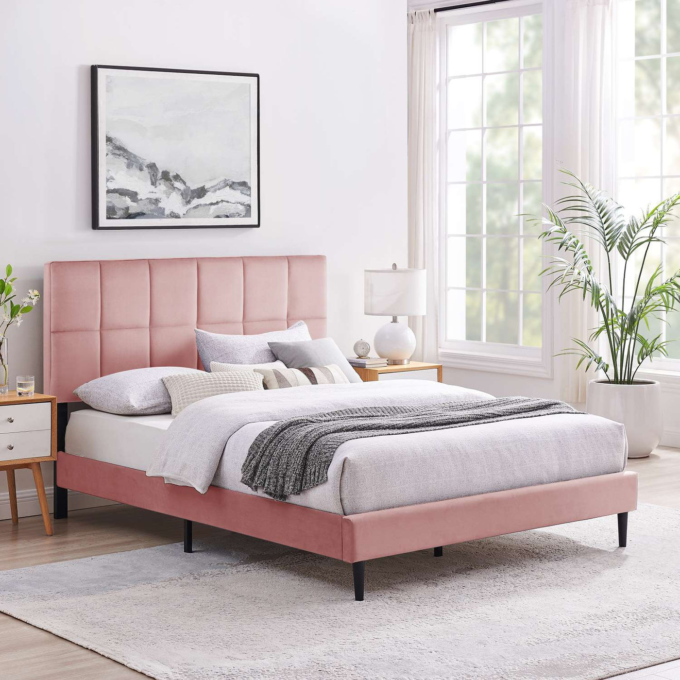 Sasha 3-Piece Queen Bed - Pink