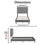 Sasha 3-Piece Twin Bed - Grey