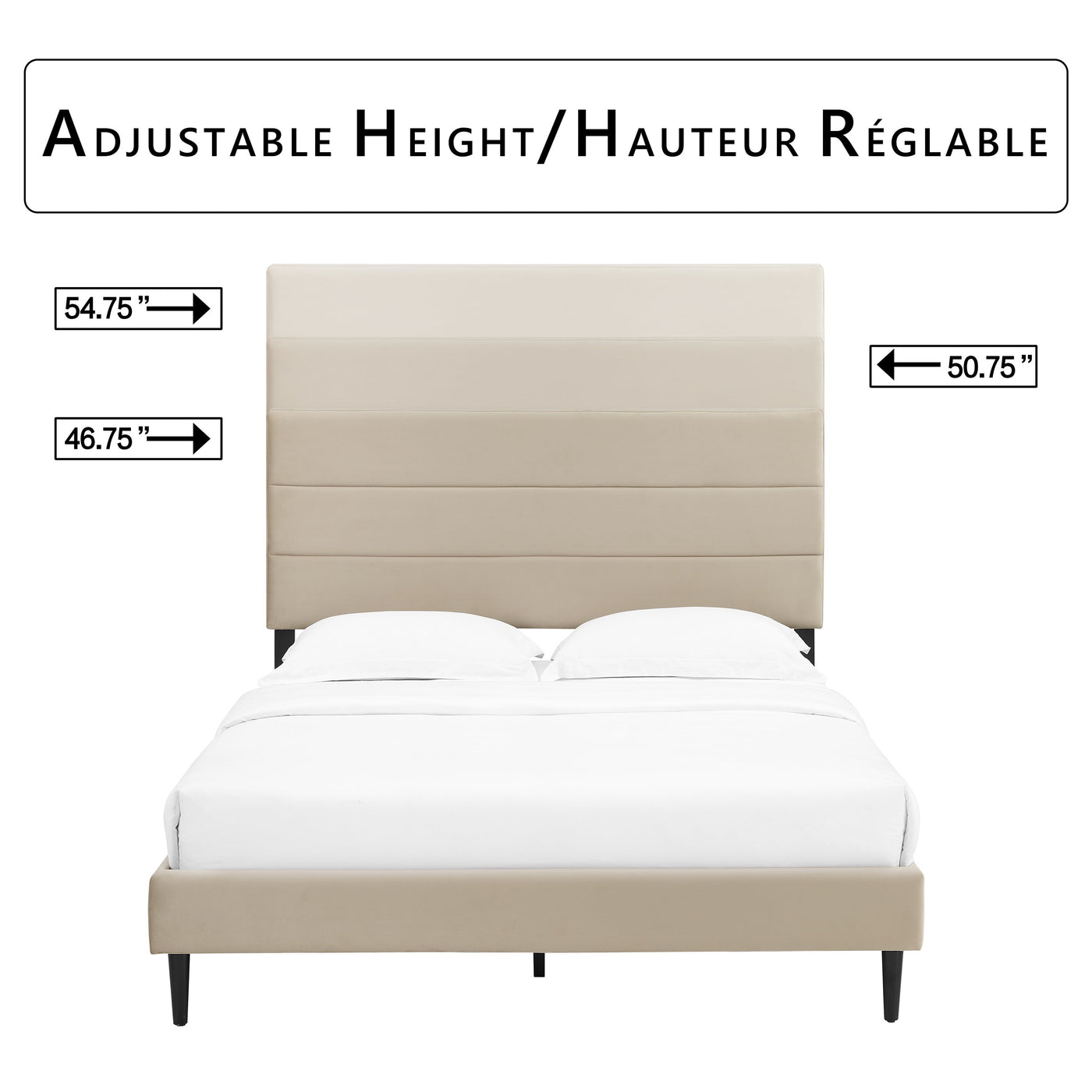 Nori 3-Piece Queen Bed - Beige