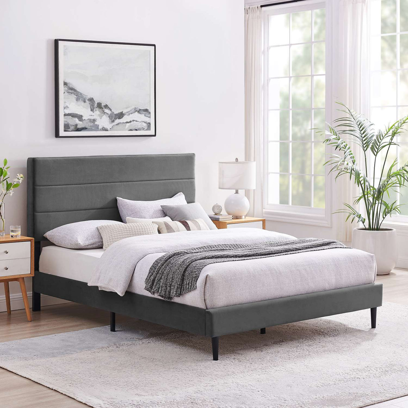 Nori 3-Piece Full Bed - Grey