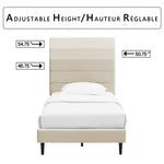 Nori 3-Piece Twin Bed - Beige
