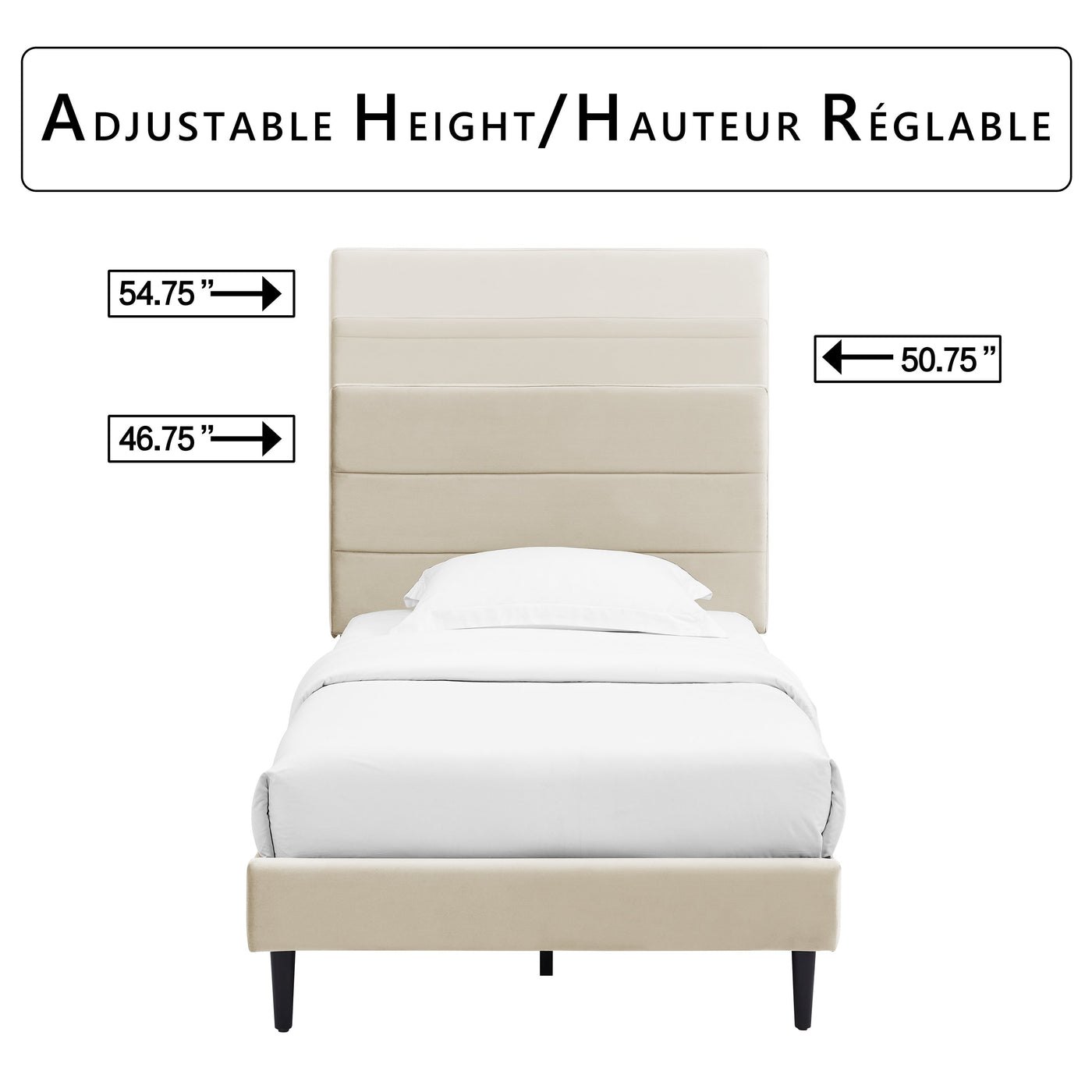 Nori 3-Piece Twin Bed - Beige