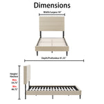 Nori 3-Piece Twin Bed - Beige