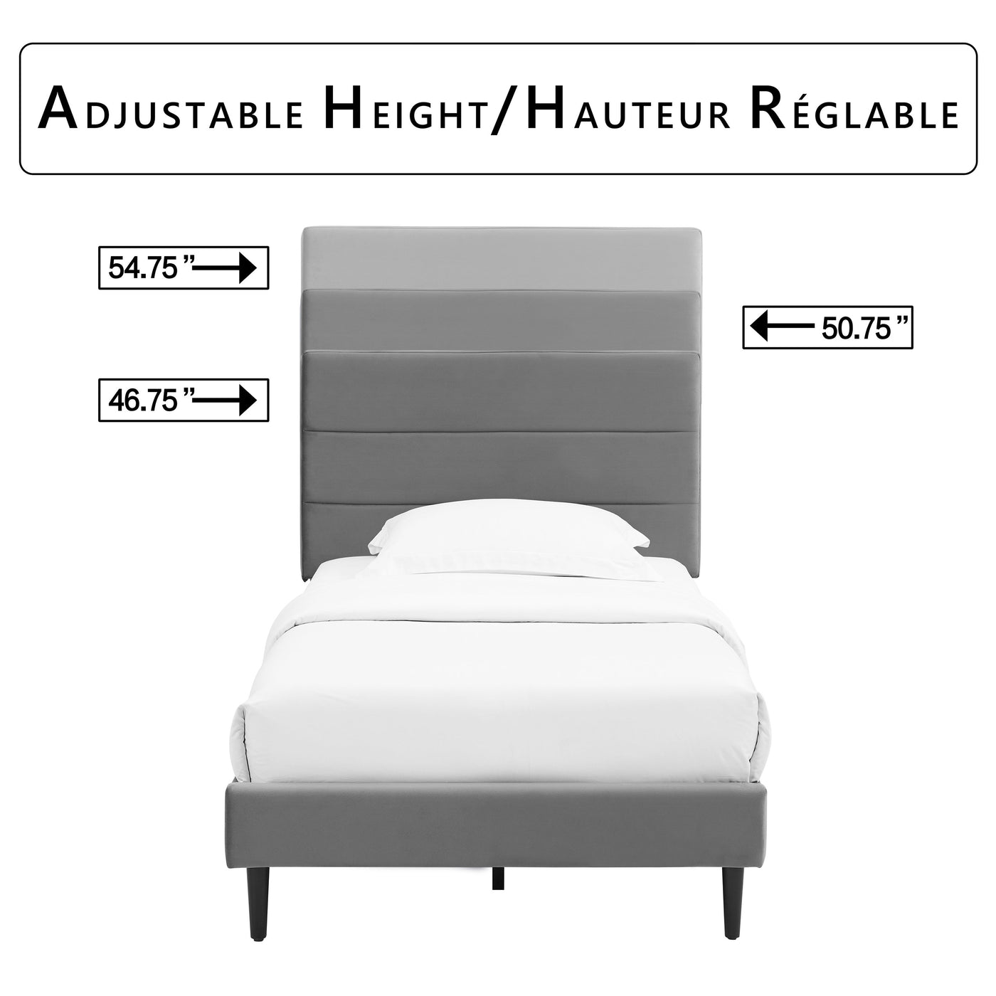 Nori 3-Piece Twin Bed - Grey