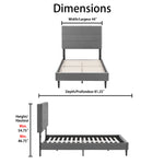Nori 3-Piece Twin Bed - Grey
