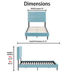 Nori 3-Piece Twin Bed - Teal