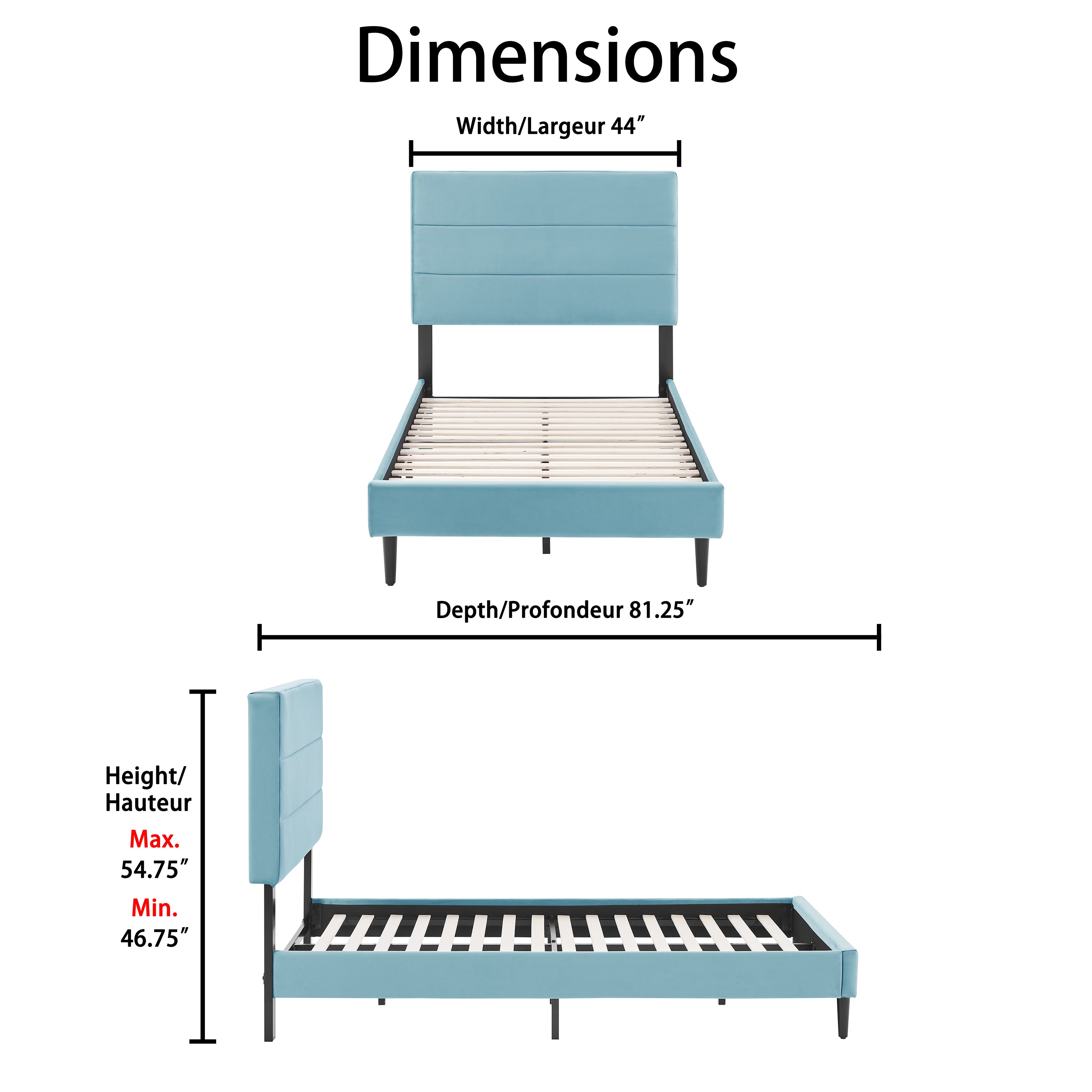 Nori 3-Piece Twin Bed - Teal