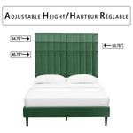 Kalina 3-Piece Full Bed - Forest Green