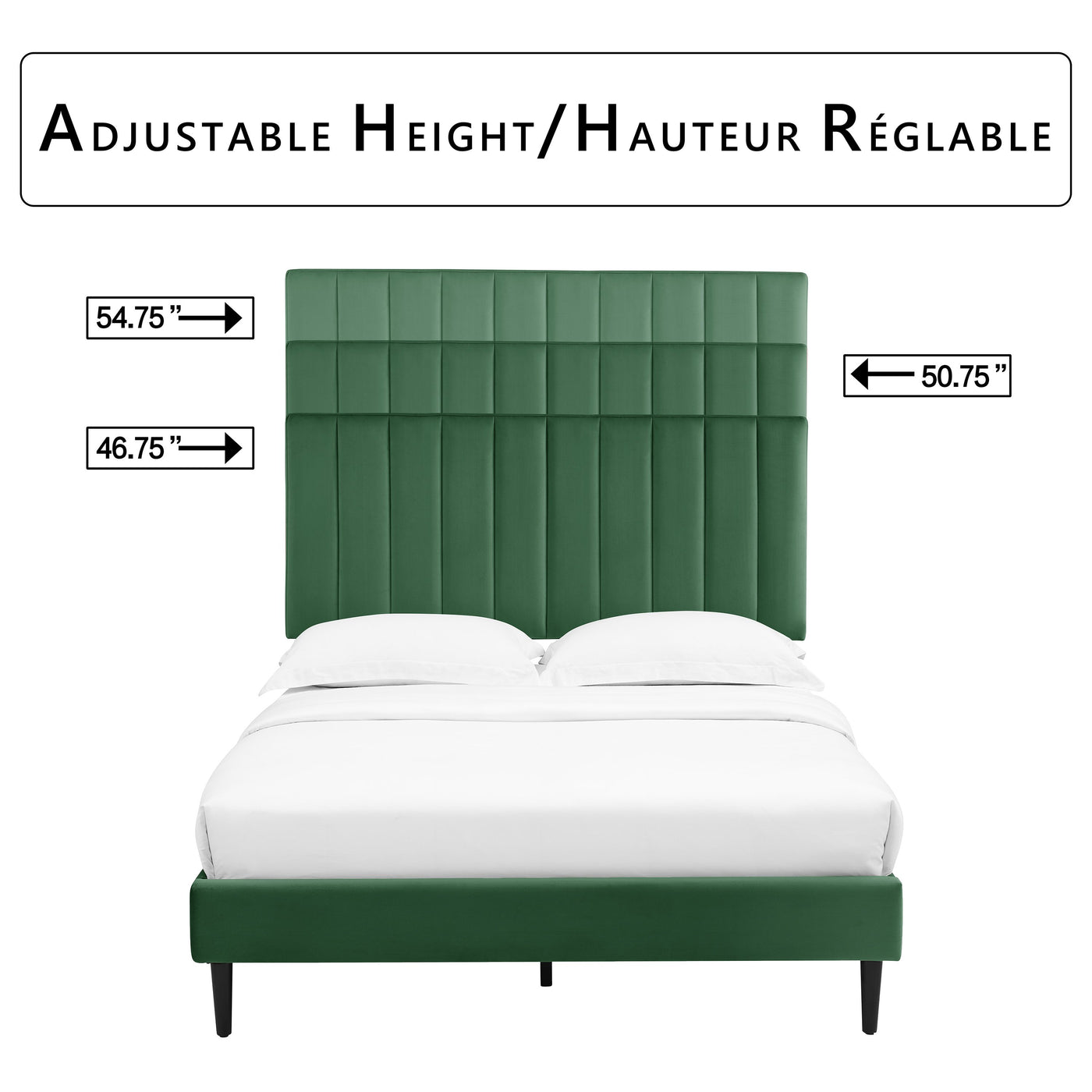Kalina 3-Piece Full Bed - Forest Green
