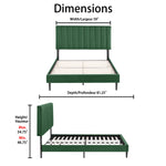 Kalina 3-Piece Full Bed - Forest Green