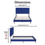 Kalina 3-Piece Full Bed - Blue