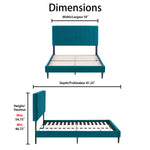 Kalina 3-Piece Full Bed - Sea Green