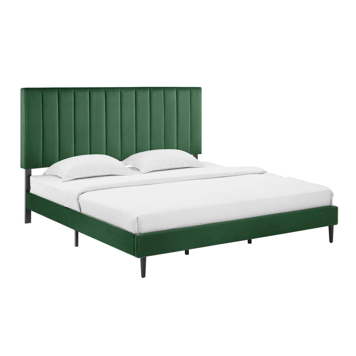 Kalina 3-Piece King Bed - Forest Green