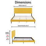 Kalina 3-Piece King Bed - Mustard