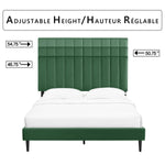 Kalina 3-Piece Queen Bed - Forest Green