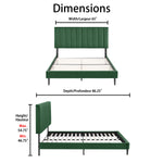 Kalina 3-Piece Queen Bed - Forest Green