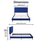 Kalina 3-Piece Queen Bed - Blue
